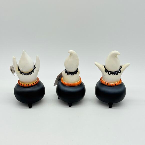 3 Johanna Parker Transpac Mini Cauldron Ghosts Light Up Halloween Set NEW - Picture 4 of 9